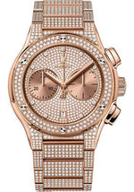 Hublot Classic Fusion Chronograph King Gold Full Pave Bracelet Watch - 45 mm - Gem Set Dial-520.OX.9010.OX.3704 - Luxury Time NYC