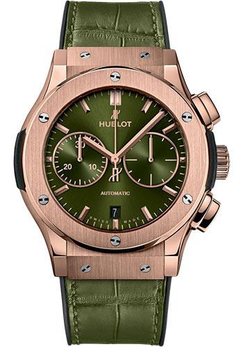 Hublot Classic Fusion Chronograph King Gold Green Watch-521.OX.8980.LR - Luxury Time NYC