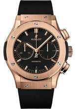 Load image into Gallery viewer, Hublot Classic Fusion Chronograph King Gold Watch - 45 mm - Black Dial - Black Lined Rubber Strap-521.OX.1181.RX - Luxury Time NYC