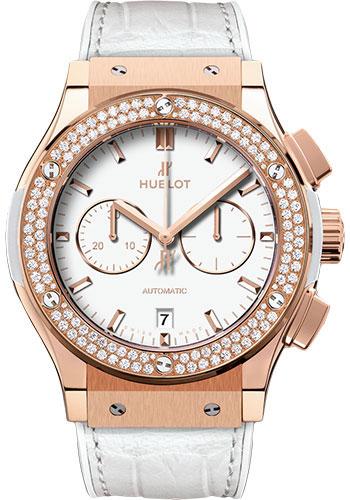 Hublot Classic Fusion Chronograph King Gold White Diamonds Watch-541.OE.2080.LR.1104 - Luxury Time NYC