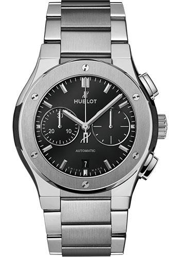 Hublot Classic Fusion Chronograph Titanium Bracelet Watch - 42 mm - Black Dial-540.NX.1170.NX - Luxury Time NYC