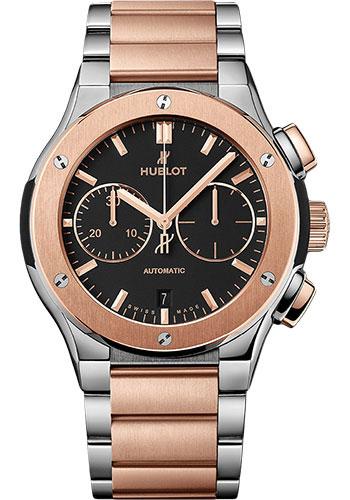 Hublot Classic Fusion Chronograph Titanium King Gold Bracelet Watch - 45 mm - Black Dial-520.NO.1180.NO - Luxury Time NYC