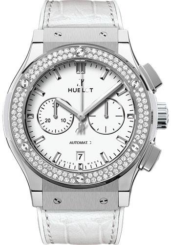 Hublot Classic Fusion Chronograph Titanium White Diamonds Watch-541.NE.2010.LR.1104 - Luxury Time NYC