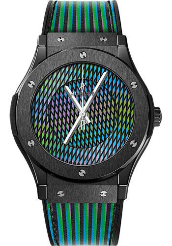 Hublot Classic Fusion Cruz Diez Ceramic Watch - 45 mm - Cruz Diez Dial Limited Edition of 100-511.CX.8900.VR.CZD19 - Luxury Time NYC