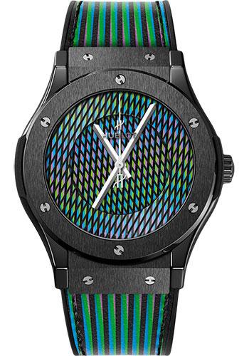 Hublot Classic Fusion Cruz Diez Ceramic Watch - 45 mm - Cruz Diez Dial Limited Edition of 100-511.CX.8900.VR.CZD19 - Luxury Time NYC