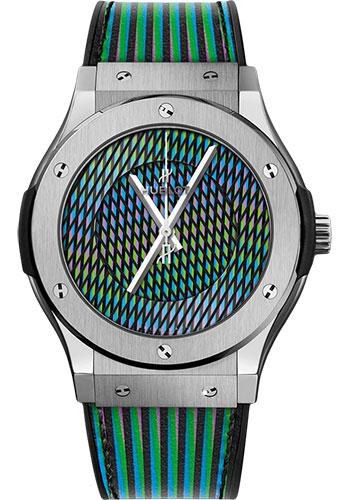 Hublot Classic Fusion Cruz Diez Titanium Watch - 45 mm - Cruz Diez Dial Limited Edition of 100-511.NX.8900.VR.CZD19 - Luxury Time NYC