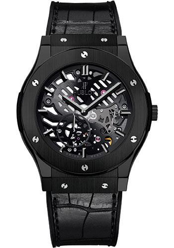 Hublot Classic Fusion Extra-Thin Skeleton Black Ceramic Watch-515.CM.0140.LR - Luxury Time NYC