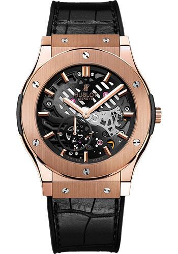 Hublot Classic Fusion Extra-Thin Skeleton King Gold Watch-515.OX.0180.LR - Luxury Time NYC