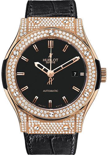Hublot Classic Fusion Gold Diamonds Watch-565.PX.1180.LR.1704 - Luxury Time NYC