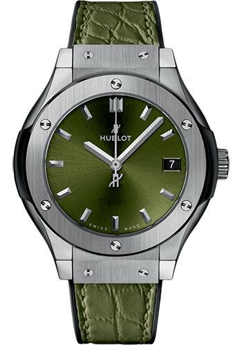 Hublot Classic Fusion Green Titanium Watch-581.NX.8970.LR - Luxury Time NYC