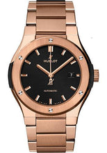 Load image into Gallery viewer, Hublot Classic Fusion King Gold Bracelet Watch - 42 mm - Black Dial-548.OX.1180.OX - Luxury Time NYC