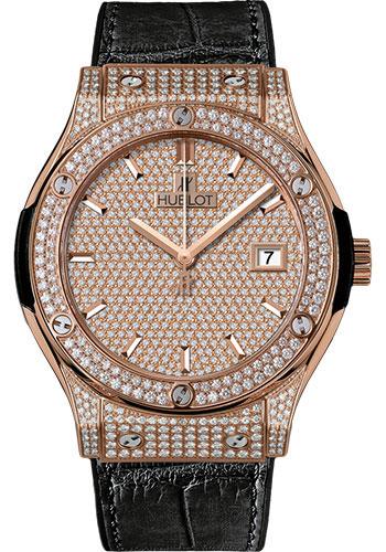 Hublot Classic Fusion King Gold Full Pave Watch-511.OX.9010.LR.1704 - Luxury Time NYC