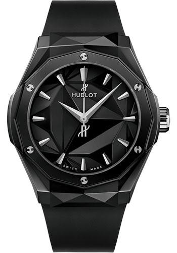 Hublot Classic Fusion Orlinski Black Magic Watch - 40 mm - Black Ceramic Dial - Black Smooth Rubber Strap-550.CS.1800.RX.ORL21 - Luxury Time NYC