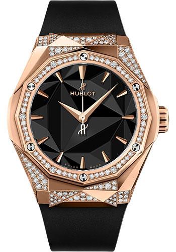 Hublot Classic Fusion Orlinski King Gold Alternative Pave Watch - 40 mm - Black Dial-550.OS.1800.RX.1804.ORL19 - Luxury Time NYC