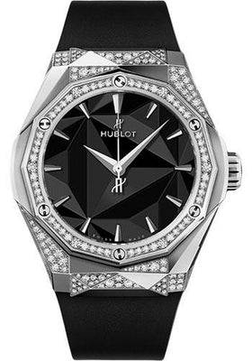 Hublot Classic Fusion Orlinski Titanium Alternative Pave Watch - 40 mm - Black Dial-550.NS.1800.RX.1804.ORL19 - Luxury Time NYC