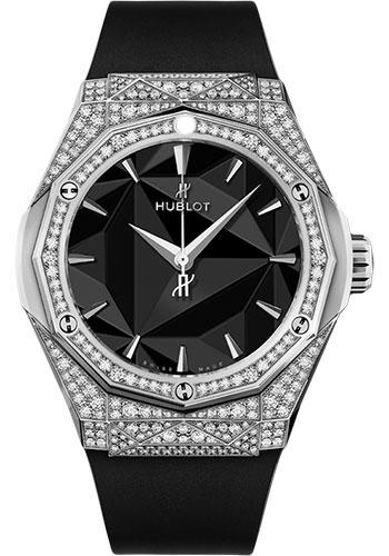 Hublot Classic Fusion Orlinski Titanium Pave Watch - 40 mm - Black Dial-550.NS.1800.RX.1604.ORL19 - Luxury Time NYC