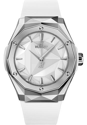Hublot Classic Fusion Orlinski Titanium White Watch - 40 mm - White Dial - White Smooth Rubber Strap-550.NS.2200.RW.ORL20 - Luxury Time NYC