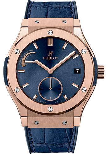 Hublot Classic Fusion Power Reserve King Gold Blue Watch-516.OX.7180.LR - Luxury Time NYC