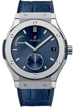 Load image into Gallery viewer, Hublot Classic Fusion Power Reserve Titanium Blue Watch-516.NX.7170.LR - Luxury Time NYC