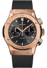 Load image into Gallery viewer, Hublot Classic Fusion Racing Grey Chronograph King Gold Watch - 45 mm - Gray Dial - Gray Lined Rubber Strap-521.OX.7081.RX - Luxury Time NYC