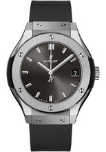 Load image into Gallery viewer, Hublot Classic Fusion Racing Grey Titanium Watch - 33 mm - Gray Dial - Gray Lined Rubber Strap-581.NX.7071.RX - Luxury Time NYC