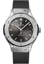 Load image into Gallery viewer, Hublot Classic Fusion Racing Grey Titanium Watch - 38 mm - Gray Dial - Gray Lined Rubber Strap-565.NX.7071.RX - Luxury Time NYC
