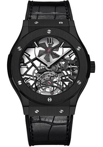 Hublot Classic Fusion Skeleton Tourbillon All Black Limited Edition of 99 Watch-505.CM.0140.LR - Luxury Time NYC