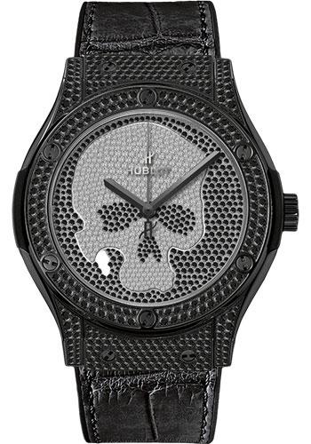 Hublot Classic Fusion Skull Black Full Pave Watch-511.ND.9100.LR.1700.SKULL - Luxury Time NYC