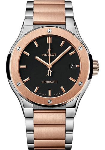 Hublot Classic Fusion Titanium King Gold Bracelet Watch - 45 mm - Black Dial-510.NO.1180.NO - Luxury Time NYC