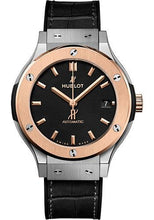 Load image into Gallery viewer, Hublot Classic Fusion Titanium King Gold Watch - 38 mm - Black Dial - Black Rubber and Leather Strap-565.NO.1181.LR - Luxury Time NYC