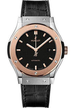 Load image into Gallery viewer, Hublot Classic Fusion Titanium King Gold Watch - 42 mm - Black Dial - Black Rubber and Leather Strap-542.NO.1181.LR - Luxury Time NYC