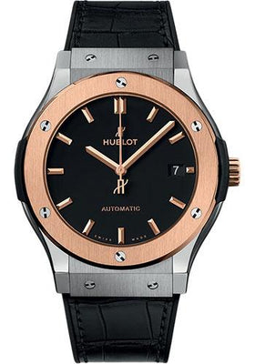 Hublot Classic Fusion Titanium King Gold Watch - 45 mm - Black Dial-511.NO.1181.LR - Luxury Time NYC