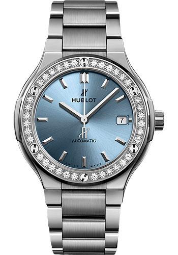 Hublot Classic Fusion Titanium Light Blue Watch-568.NX.891L.NX.1204 - Luxury Time NYC