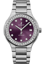Load image into Gallery viewer, Hublot Classic Fusion Titanium Purple Diamonds Bracelet Watch - 38 mm - Purple Dial-568.NX.897V.NX.1204 - Luxury Time NYC