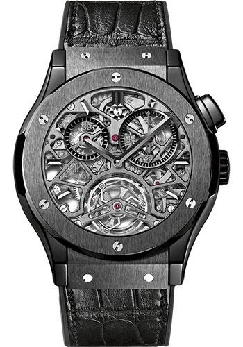 Hublot Classic Fusion Tourbillon Skeleton All Black Limited Edition of 99 Watch-506.CM.0140.LR - Luxury Time NYC