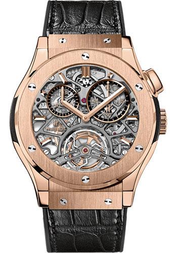 Hublot Classic Fusion Tourbillon Skeleton King Gold Limited Edition of 99 Watch-506.OX.0180.LR - Luxury Time NYC