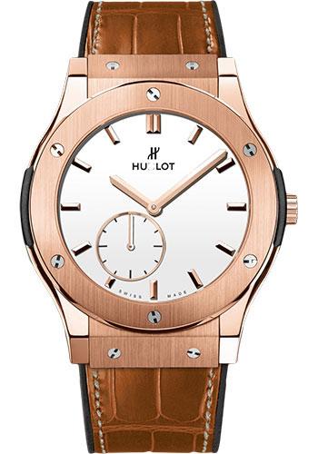 Hublot Classic Fusion Ultra-Thin King Gold White Shiny Dial Watch-515.OX.2210.LR - Luxury Time NYC