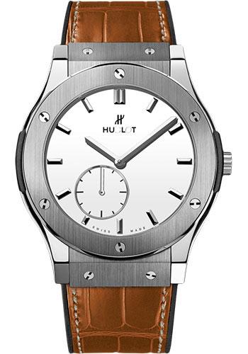 Hublot Classic Fusion Ultra-Thin Titanium White Shiny Dial Watch-515.NX.2210.LR - Luxury Time NYC