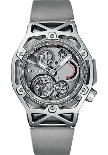 Hublot Novelties Techframe Ferrari Tourbillon Chronograph Sapphire White Gold Limited Edition of 70 Watch-408.JW.0123.RX - Luxury Time NYC