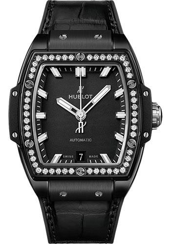 Hublot Spirit Of Big Bang Black Magic Diamonds Watch - 39 mm - Black Dial-665.CX.1170.LR.1204 - Luxury Time NYC