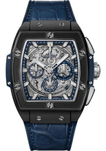 Load image into Gallery viewer, Hublot Spirit of Big Bang Ceramic Blue Watch - 42 mm - Sapphire Dial - Blue Rubber and Leather Strap-641.CI.7170.LR - Luxury Time NYC