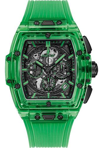 Hublot Spirit of Big Bang Green Saxem Watch - 42 mm - Sapphire Dial - Transparent Green Strap Limited Edition of 100-642.JG.0190.RT - Luxury Time NYC