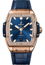 Load image into Gallery viewer, Hublot Spirit Of Big Bang King Gold Blue Diamonds Watch - 39 mm - Blue Dial-665.OX.7180.LR.1204 - Luxury Time NYC