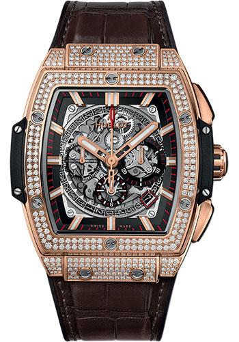 Hublot Spirit Of Big Bang King Gold Pave Watch - 45 mm - Sapphire Dial-601.OX.0183.LR.1704 - Luxury Time NYC