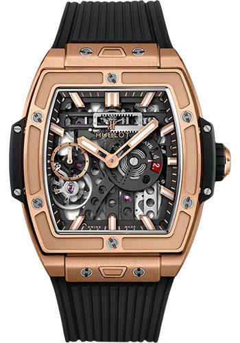 Hublot Spirit Of Big Bang MECA-10 King Gold Watch - 45 mm - Black Skeleton Dial-614.OX.1180.RX - Luxury Time NYC