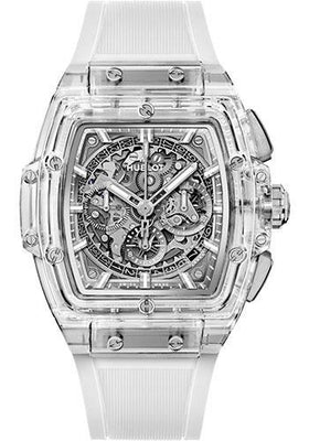 Hublot Spirit of Big Bang Sapphire Watch - 42 mm - Sapphire Dial - Transparent Strap Limited Edition of 200-641.JX.0120.RT - Luxury Time NYC