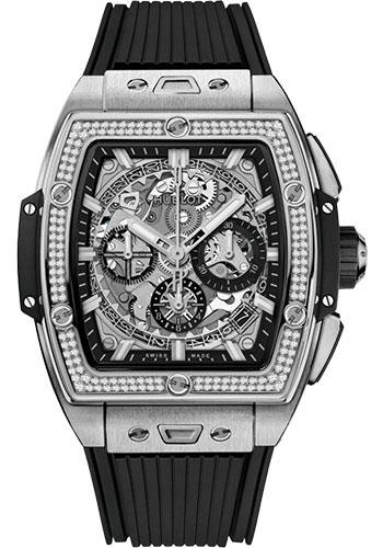 Hublot Spirit of Big Bang Titanium Diamonds Watch - 42 mm - Sapphire Dial - Black Rubber Strap-642.NX.0170.RX.1104 - Luxury Time NYC