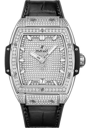 Hublot Spirit Of Big Bang Titanium Full Pave Watch - 39 mm - Titanium Dial-665.NX.9010.LR.1604 - Luxury Time NYC