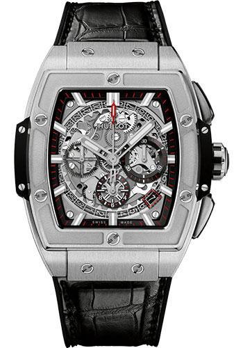 Hublot Spirit of Big Bang Titanium Watch - 42 mm - Sapphire Dial - Black Rubber and Leather Strap-641.NX.0173.LR - Luxury Time NYC