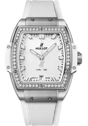 Hublot Spirit Of Big Bang Titanium White Diamonds Watch - 39 mm - White Dial-665.NE.2010.RW.1204 - Luxury Time NYC
